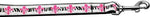 Pink Fleur De Lis 1 Inch Wide Long Leash - staygoldendoodle.com