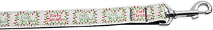 Feliz Navidad Nylon Dog Leash 3-8 Inch Wide 4ft Long