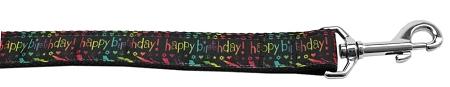 Happy Birthday Nylon Dog Leash 6 Foot - Stay Golden Doodle