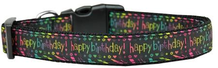 Happy Birthday Nylon Dog Collar Large - Stay Golden Doodle