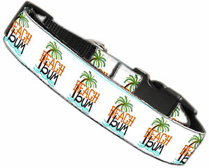 Beach Bum Nylon Dog Collar Lg - staygoldendoodle.com