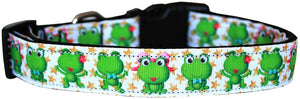 Happy Frogs Nylon Dog Collar Lg - Stay Golden Doodle