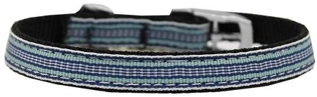 Preppy Stripes Nylon Dog Collar With Classic Buckles 3/8" - staygoldendoodle.com