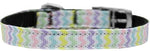 Spring Chevron Nylon Dog Collar With Classic Buckle - staygoldendoodle.com