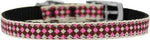 Pink Checkers Nylon Dog Collar With Classic Buckle - staygoldendoodle.com