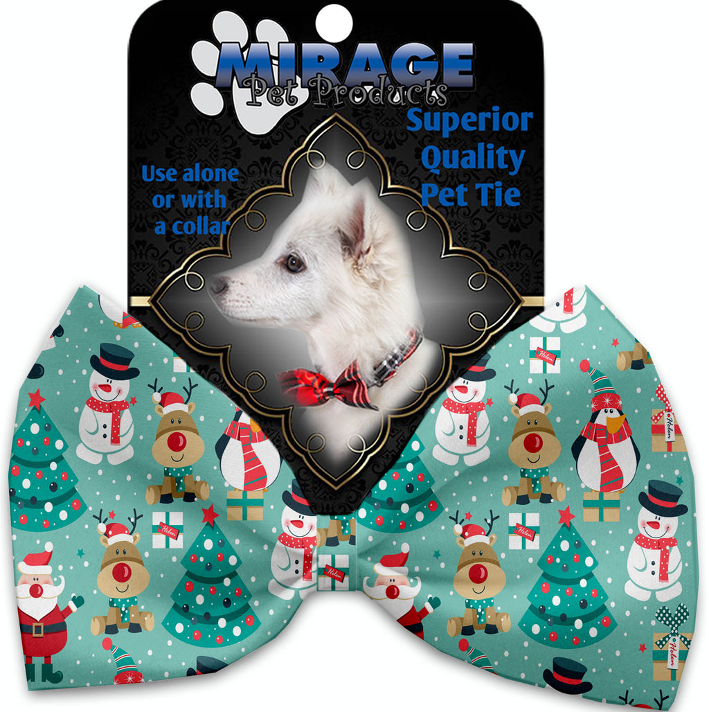 Frosty And Friends Pet Bow Tie Collar Accessory With Velcro