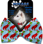 Christmas T-rex Pet Bow Tie Collar Accessory With Velcro