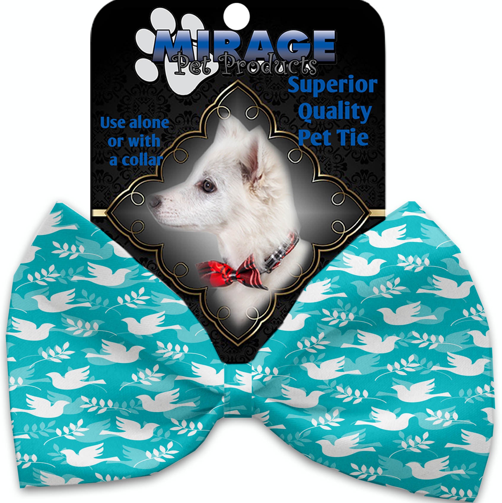 Hope And Peace Pet Bow Tie Collar Accessory With Velcro