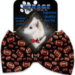 Footballs Pet Bow Tie Collar Accessory With Velcro - staygoldendoodle.com