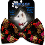 Tropical Skulls Pet Bow Tie Collar Accessory With Velcro - staygoldendoodle.com