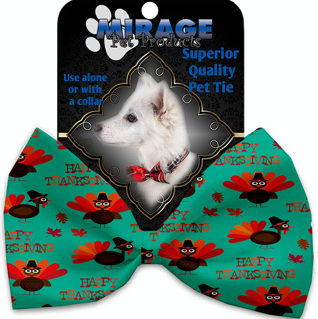 Happy Thanksgiving Pet Bow Tie Collar Accessory With Velcro - staygoldendoodle.com