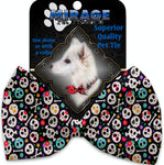 Dia De Los Muertos Skulls Pet Bow Tie Collar Accessory With Velcro - staygoldendoodle.com