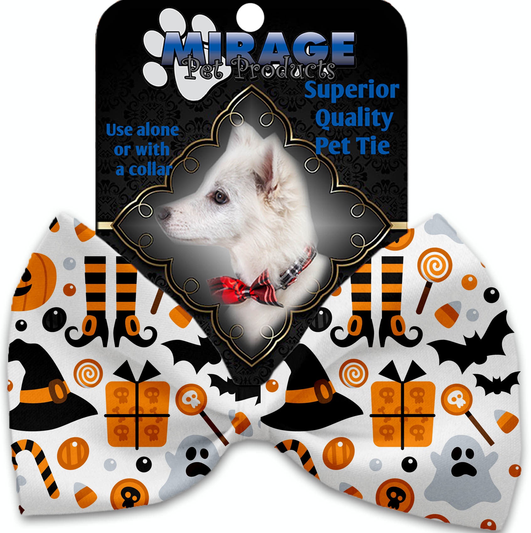 Classic Halloween Pet Bow Tie Collar Accessory With Velcro - staygoldendoodle.com