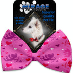 Cupid Hearts Pet Bow Tie Collar Accessory With Velcro - staygoldendoodle.com
