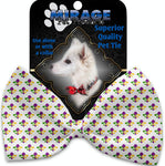 Mardi Gras Fleur De Lis Pet Bow Tie Collar Accessory With Velcro - staygoldendoodle.com