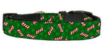 Candy Cane Bones Nylon And Ribbon Collar and Leash from StayGoldenDoodle.com