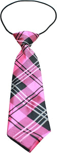 Big Dog Neck Tie Plaid Pink