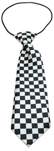 Big Dog Neck Tie Checkered Black