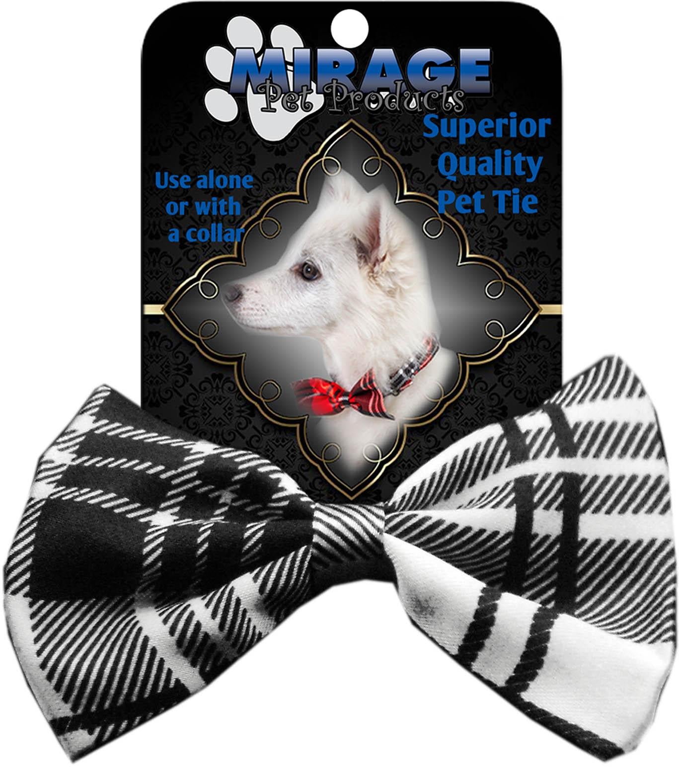 Dog Bow Tie Plaid White - staygoldendoodle.com