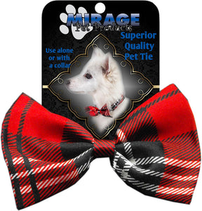 Dog Bow Tie Plaid Red - staygoldendoodle.com