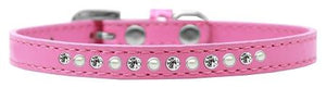 Pearl And Clear Crystal Dog Collar - staygoldendoodle.com