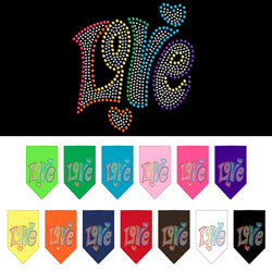 Technicolor Love Rhinestone Bandana from StayGoldenDoodle.com