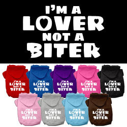 I'm a lover not a biter Dog Hoodie from StayGoldenDoodle.com