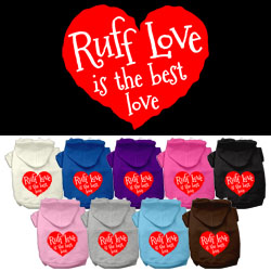 Ruff Love is the Best Love Dog Hoodie from StayGoldenDoodle.com