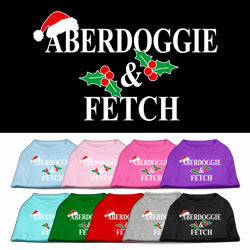 Aberdoggie &amp; Fetch screen print pet shirt