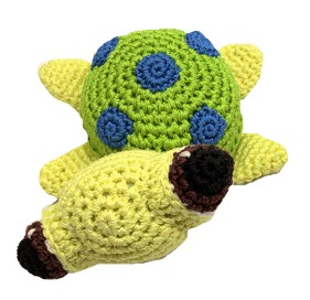 Knit Knacks Squish the Sea Turtle Organic Cotton Small Dog Toy