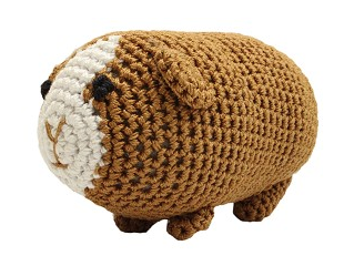 Knit Knacks Goober the Guinea Pig Organic Cotton Small Dog Toy