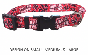 Louisiana Lafayette Ragin' Cajuns Pet Nylon Collar