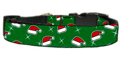 Santa Hat Nylon And Ribbon Collar and Leash from StayGoldenDoodle.com