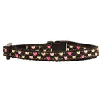 Brown Argyle Heart Cat Safety Collar - staygoldendoodle.com