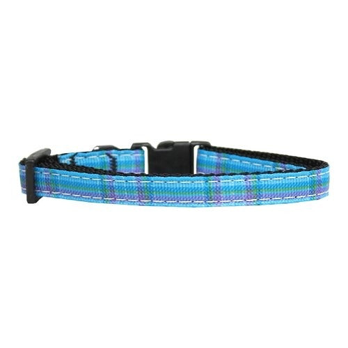 Blue Plaid Cat Safety Collar - staygoldendoodle.com