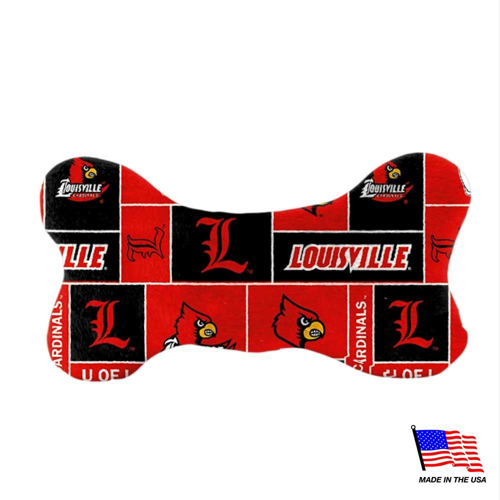 Louisville Cardinals Plush Bone Toy - staygoldendoodle.com