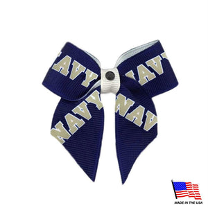Navy Midshipmen Pet Hair Bow - staygoldendoodle.com