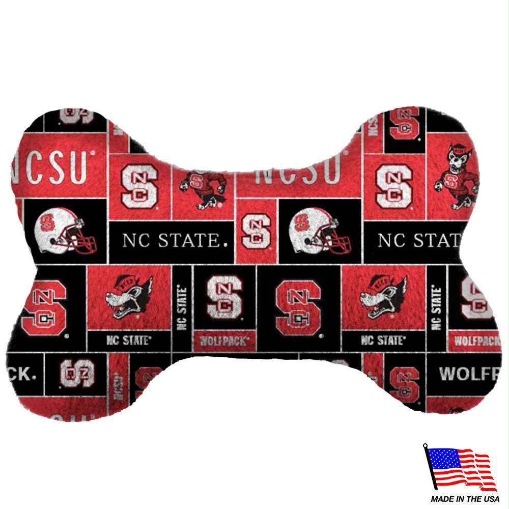 NC State Wolfpack Plush Bone Toy - staygoldendoodle.com