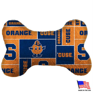 Syracuse Orange Plush Bone Toy - staygoldendoodle.com