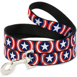 Buckle-Down Captain America Shield Navy Pet Leash - staygoldendoodle.com