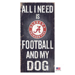 Alabama Crimson Tide Distressed Football And My Dog Sign - staygoldendoodle.com