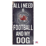 South Carolina Gamecocks Distressed Football And My Dog Sign - staygoldendoodle.com