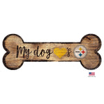 Pittsburgh Steelers Distressed Dog Bone Wooden Sign - staygoldendoodle.com