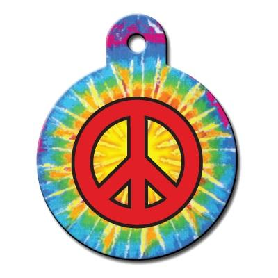 Peace Sign Circle ID Tag - staygoldendoodle.com