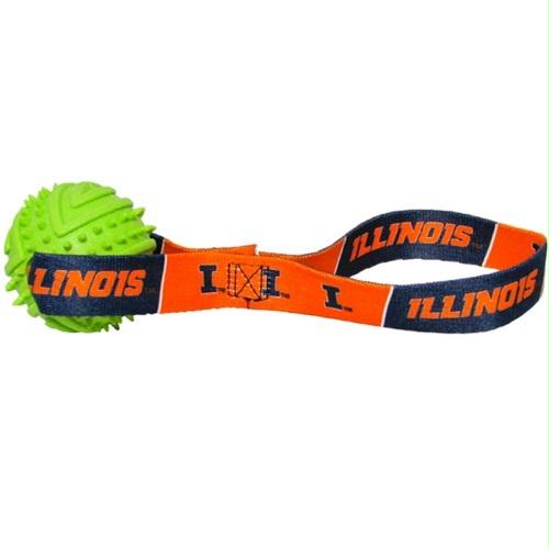 Illinois Fighting Illini Rubber Ball Toss Toy - staygoldendoodle.com