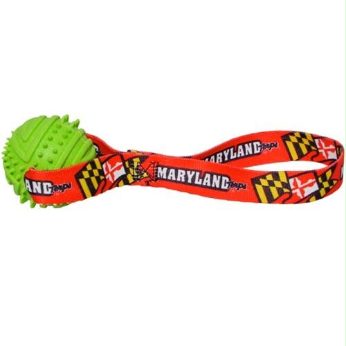 Maryland Terrapins Rubber Ball Toss Toy - staygoldendoodle.com