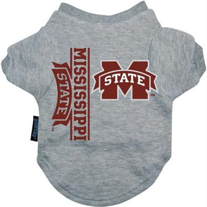 Mississippi State Heather Grey Pet T-Shirt - staygoldendoodle.com