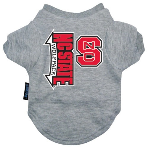 NC State Wolfpack Heather Grey Pet T-Shirt - staygoldendoodle.com