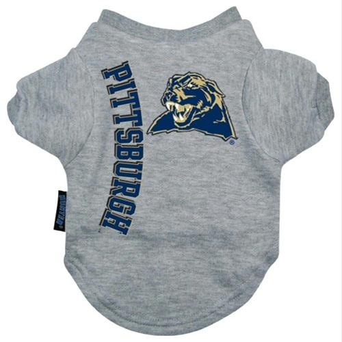 Pittsburgh Panthers Heather Grey Pet T-Shirt - staygoldendoodle.com