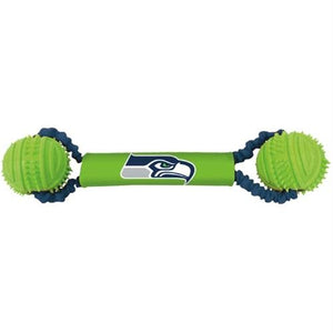 Seattle Seahawks Double Bungee Tug-N-Toss Toy - staygoldendoodle.com